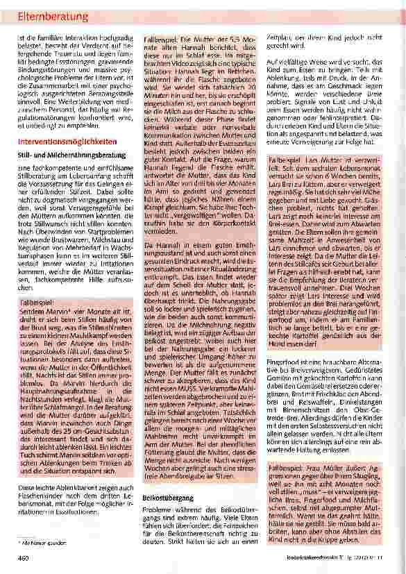 Vorschauseite 5: Frühkindliche Essstörungen in der Pflegeberatung