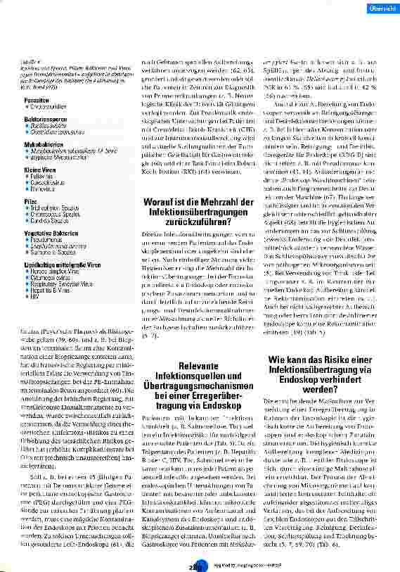 Vorschauseite 5: Infektionsrisiken in der Endoskopie Die Rolle der Endoskopaufbereitung und -überprüfung