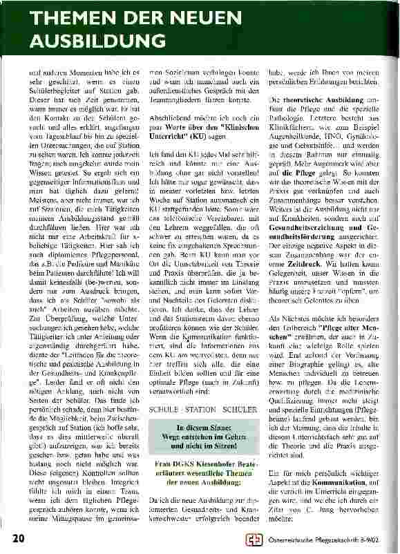 Vorschauseite 3: Herausforderung und Chance für Schule und Praxis Die neue Ausbildung - Erfahrungen mit der alten Ausbildung