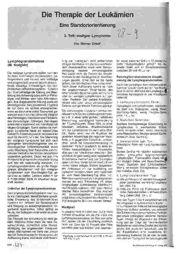 Vorschauseite 1: Die Therapie der Leukämien