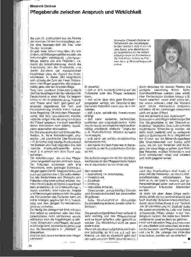 Vorschauseite 1: Pflegeberufe zwischen Anspruch und Wirklichkeit