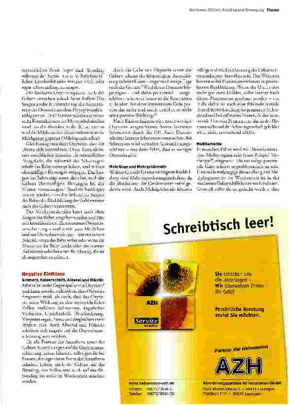 Vorschauseite 2: Oxytozin und andere kleine Helfer