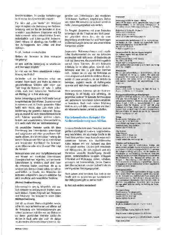 Vorschauseite 2: Nichtveränderung statt Normalisierung