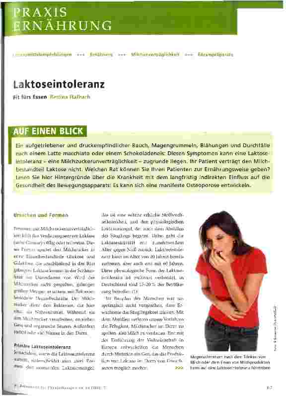Vorschauseite 1: Laktoseintoleranz