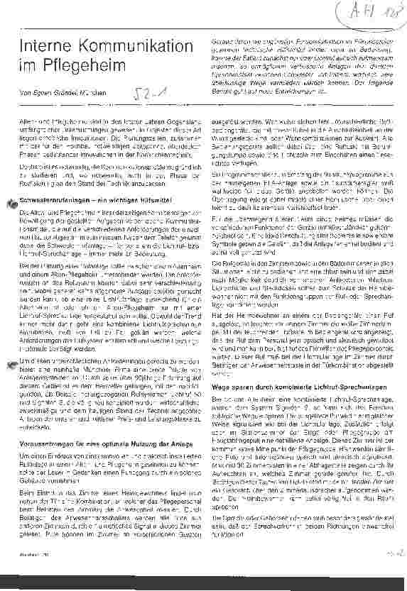Vorschauseite 1: Interne Kommunikation im Pflegeheim