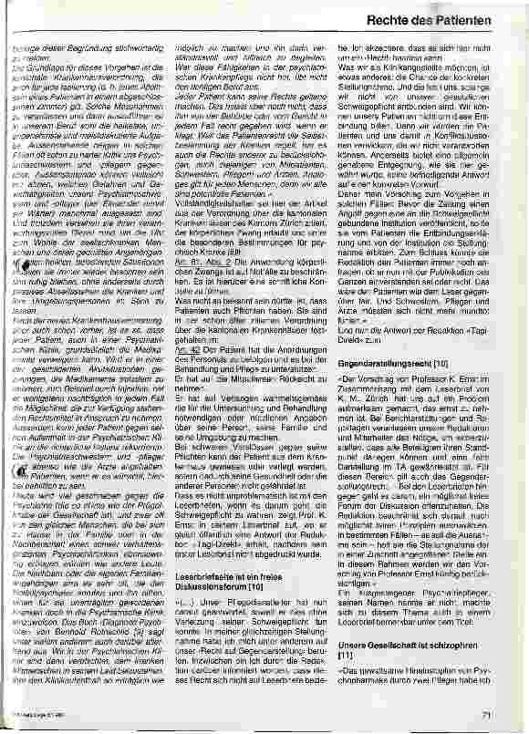 Vorschauseite 4: Patientenrechte in der Psychiatrie Patientenrechte, -pflichten, Psyschopharmaka und Zwangsmaßnahmen
