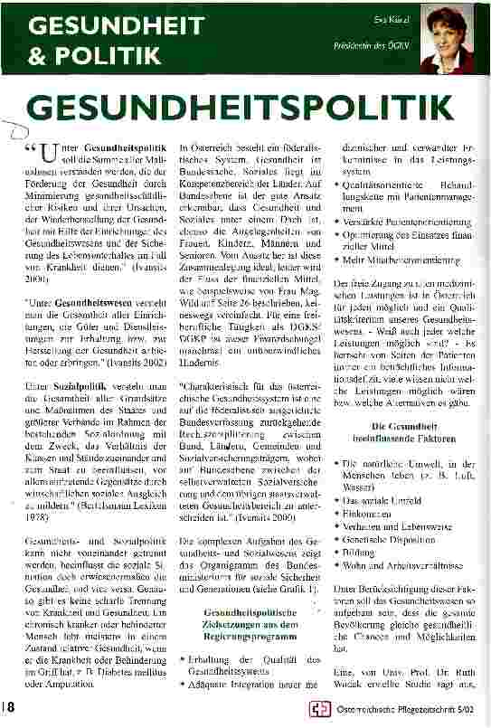 Vorschauseite 1: Gesundheitspolitik