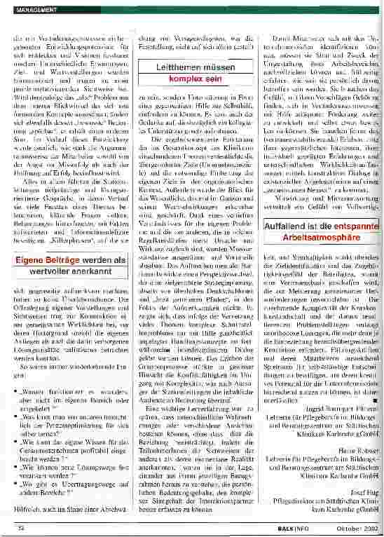 Vorschauseite 3: Projektarbeit: open space im Krankenhaus