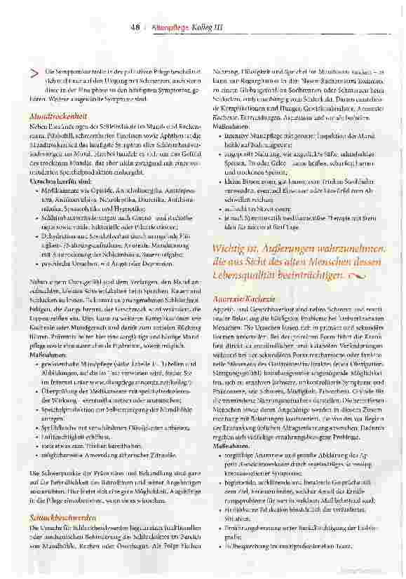 Vorschauseite 2: Altenpflege Kolleg Pflege Tumorerkrankter > Teil III