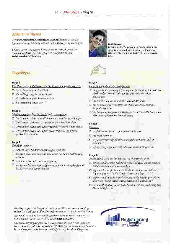 Vorschauseite 4: Altenpflege Kolleg Pflege Tumorerkrankter > Teil III