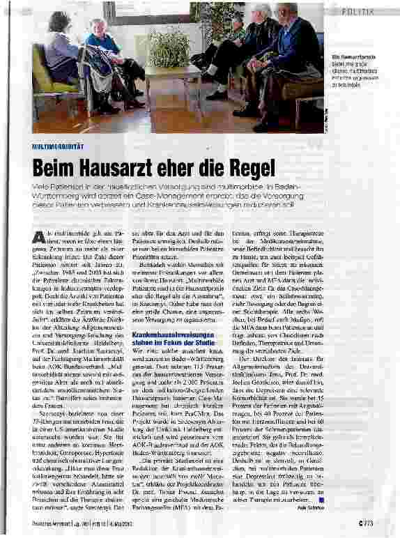 Vorschauseite 1: Beim Hausarzt eher die Regel