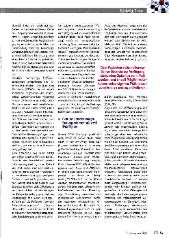 Vorschauseite 3: Geteilte Entscheidungsfindung im Handlungsfeld Gesundheit und Pflege - Case Management und das Konzept des Shared Decision Making