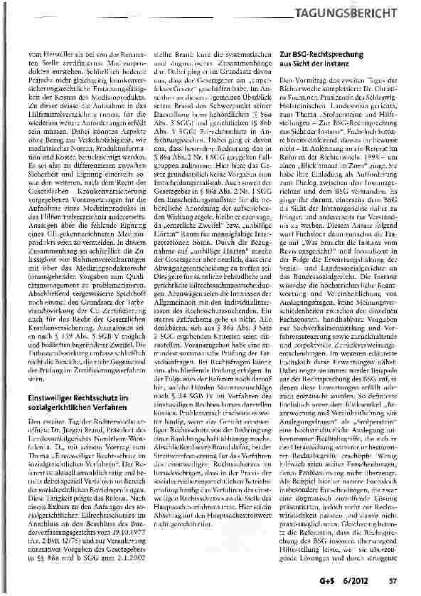 Vorschauseite 3: „Bürgernahe Effizienz - 44. Richterwoche des Bundessozialgerichts