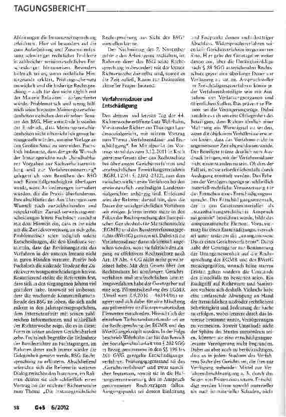 Vorschauseite 4: „Bürgernahe Effizienz - 44. Richterwoche des Bundessozialgerichts