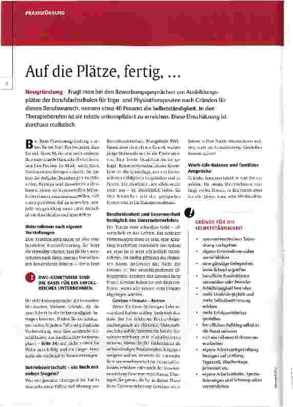 Vorschauseite 1: Auf die Plätze, fertig,...