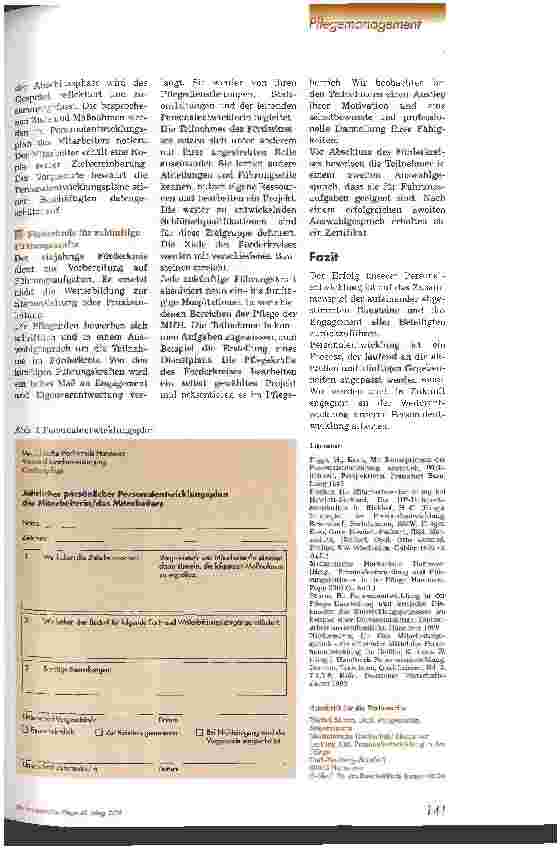 Vorschauseite 4: Personalentwicklung in der Pflege