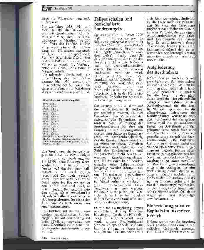 Vorschauseite 3: Strategie 93 Umsetzung einer novellierten Krankenhausfinanzierung