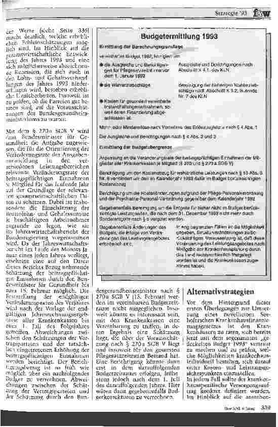 Vorschauseite 5: Strategie 93 Umsetzung einer novellierten Krankenhausfinanzierung