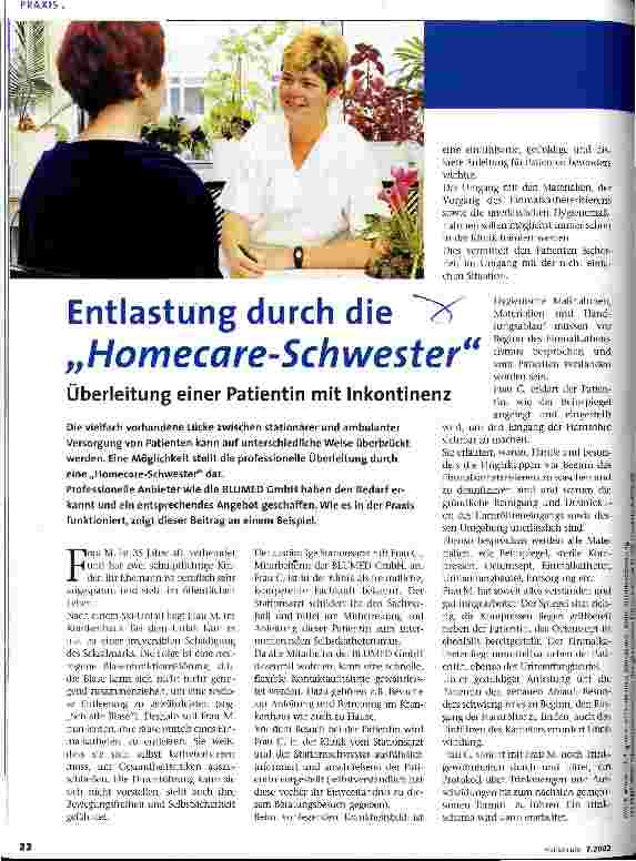 Vorschauseite 1: Entlastung durch die Homecare-Schwester