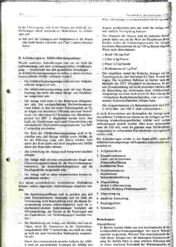 Vorschauseite 3: Anforderungen an den Betrieb von Krankenhausabfallverbrennungsanlagen aus der Sicht der Luftreinhaltung und der Abfallwirtschaft