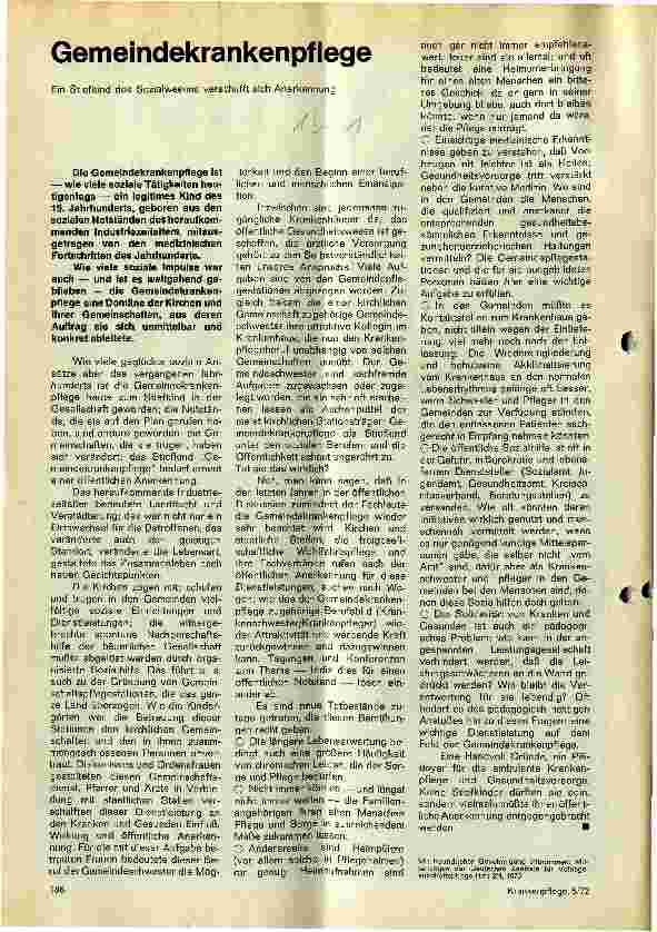 Vorschauseite 1: Gemeidekrankenpflege