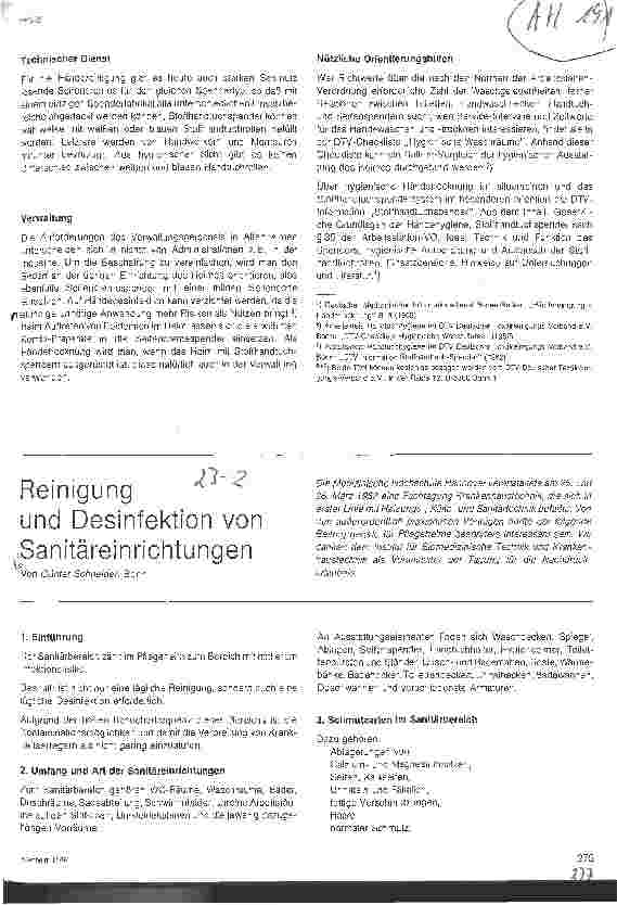 Vorschauseite 1: Reinigung und Desinfektion von Sanitäreinrichtungen