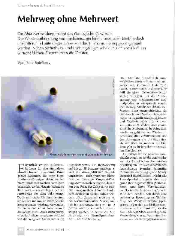 Vorschauseite 1: Mehrweg ohne Mehrwert