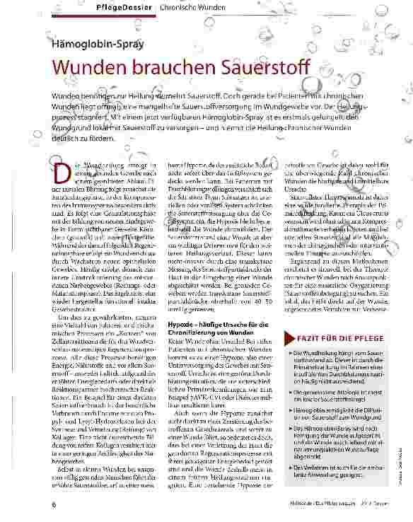 Vorschauseite 1: Wunden brauchen Säuerstoff