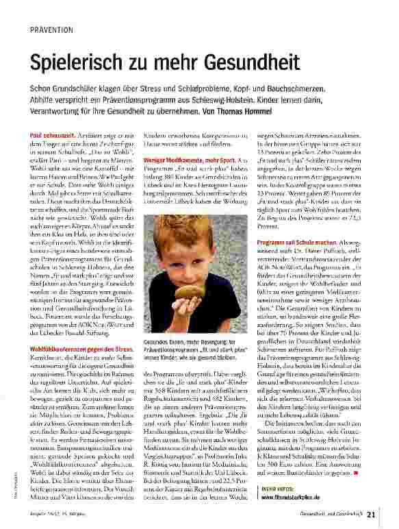 Vorschauseite 1: Spielerisch zu mehr Gesundheit