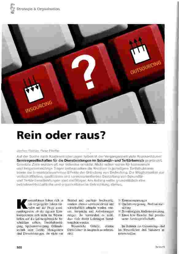 Vorschauseite 1: Rein oder raus?
