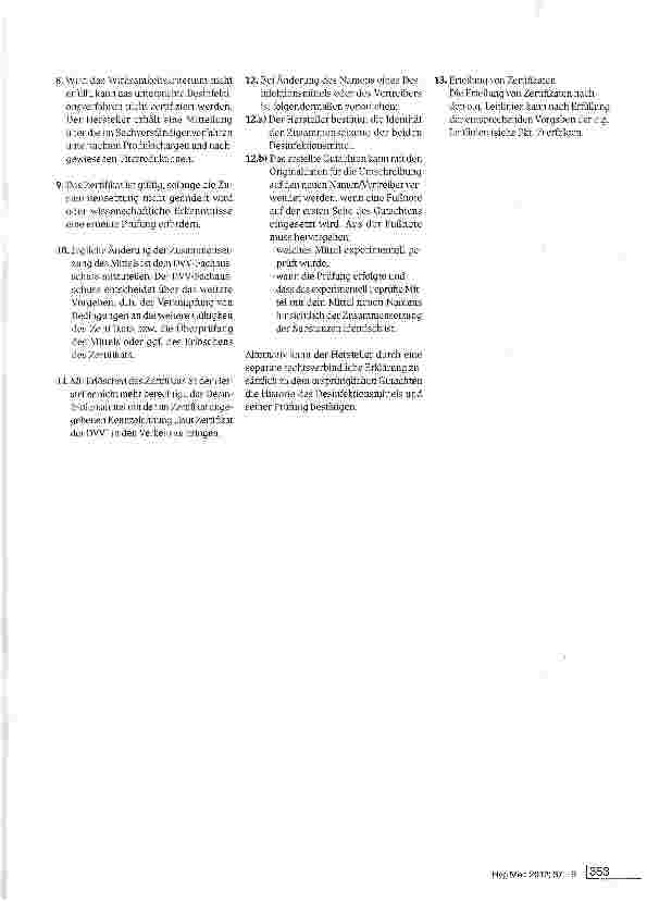 Vorschauseite 3: Aktualisierte Geschäftsordnung des Fachausschusses für Virusdesinfektion der DW für die Zertifizierung von Desinfektionsmitteln