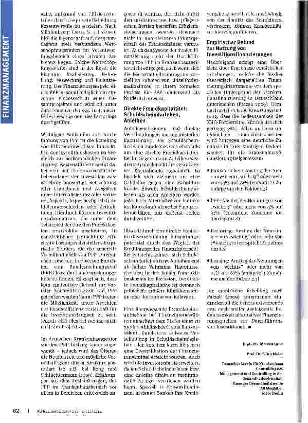 Vorschauseite 4: Finanzmittelbeschaffung für Krankenhäuser