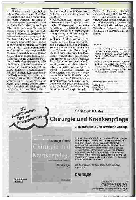 Vorschauseite 3: Auswirkungen der Apparatemedizin auf das Krankheitserleben
