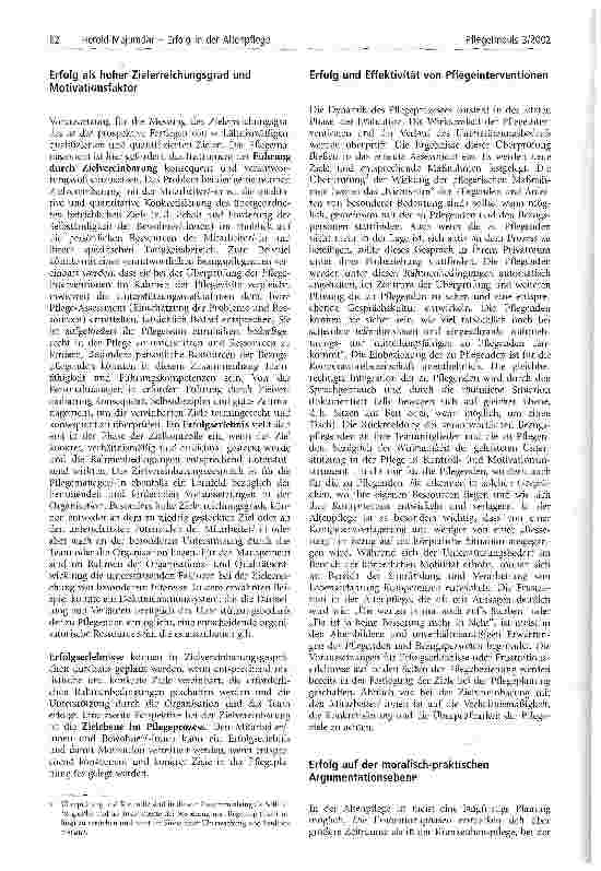 Vorschauseite 2: Erfolg in der Altenpflege Von der Strategischen Erfolgsposition zur Motivation