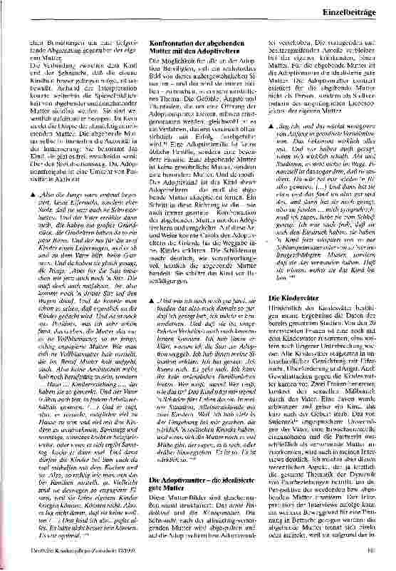 Vorschauseite 4: Mütter im Abseits - zur Identitätsproblematik von Frauen, die ihr Kind abgeben