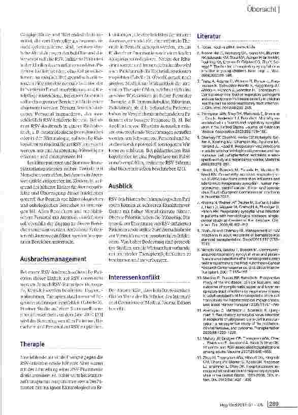 Vorschauseite 4: Infektionen mit Respiratorischen Syncytial Viren bei hämatologischen Patienten