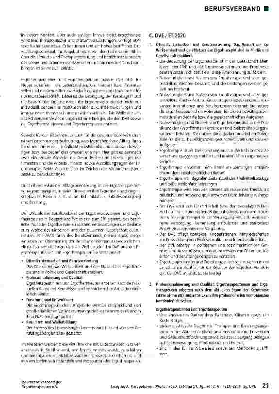 Vorschauseite 2: Perspektiven DVE / ET 2020