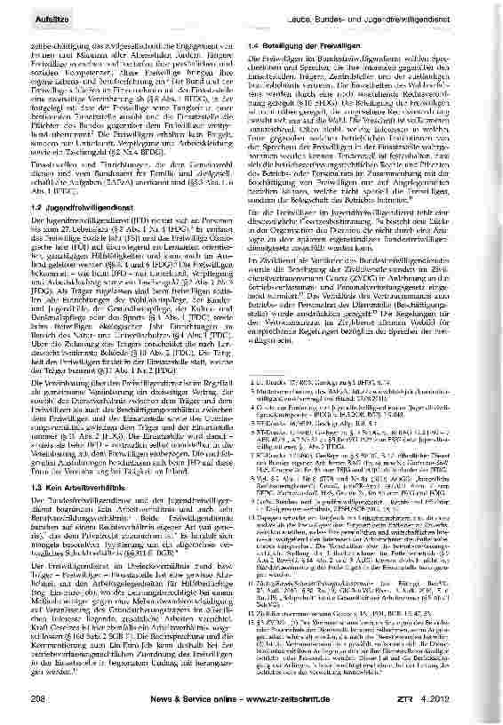 Vorschauseite 2: Bundesund Jugendfreiwilligendienst - Betriebsverfassungsbzw. Personalvertretungsrecht in der Einsatzstelle