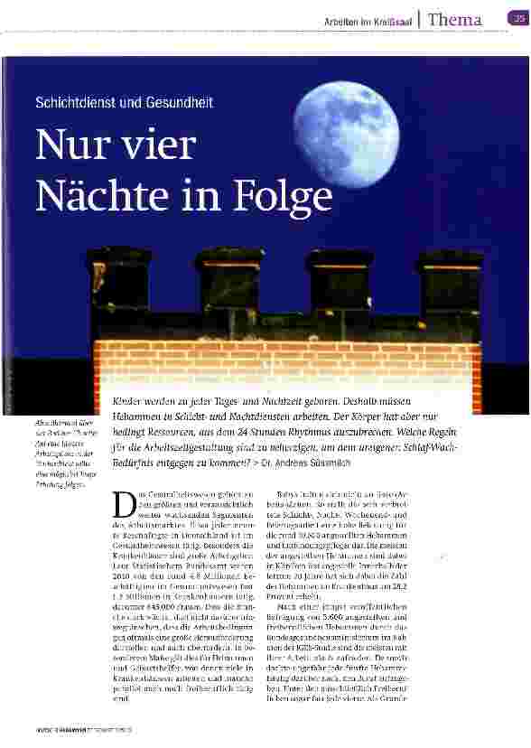 Vorschauseite 1: Nur vier Nächte in Folge