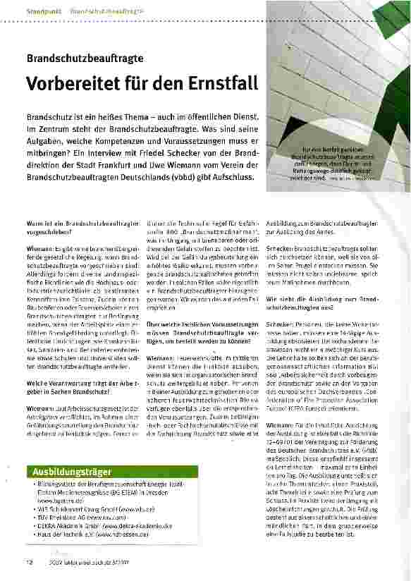 Vorschauseite 1: Vorbereitet für den Ernstfall