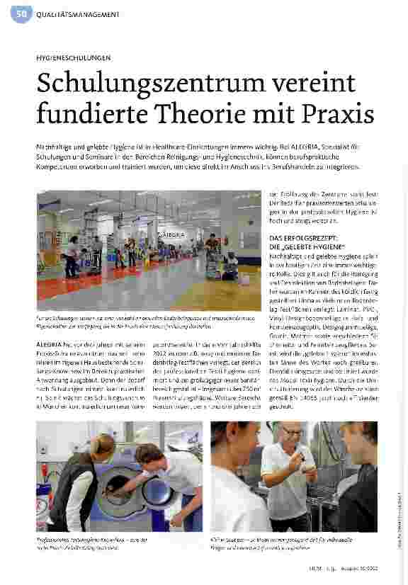 Vorschauseite 1: Schulungszentrum vereint fundierte Theorie mit Praxis