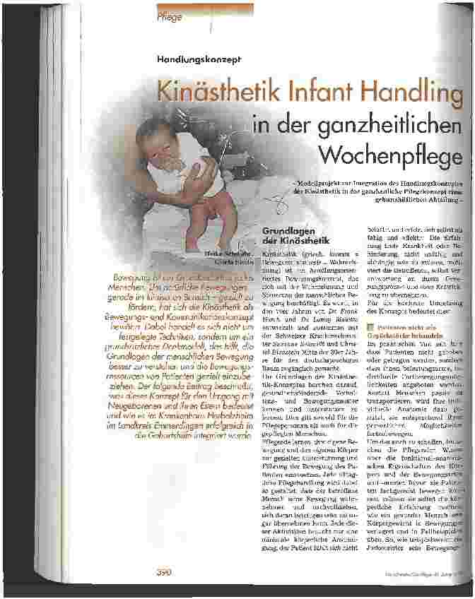 Vorschauseite 1: Kinästhetik Infant Handling in der ganzheitlichen Wochenpflege