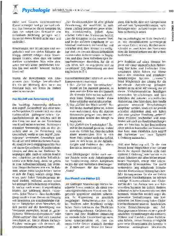 Vorschauseite 2: Stress - eine Chance?