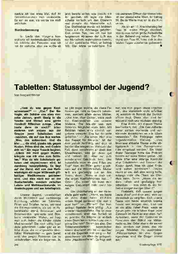 Vorschauseite 3: Pflegeschwerpunkte bei Apoplexie Auszüge aus einem Pflegebericht