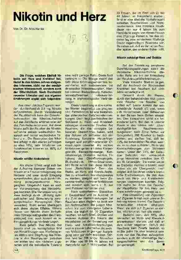 Vorschauseite 1: Nikotin und Herz