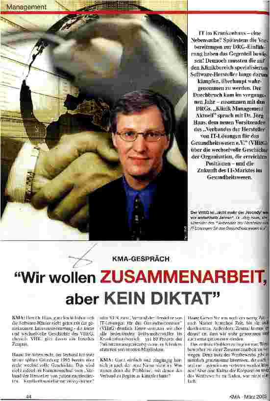 Vorschauseite 1: Wir wollen Zusammenarbeit, aber kein Diktat