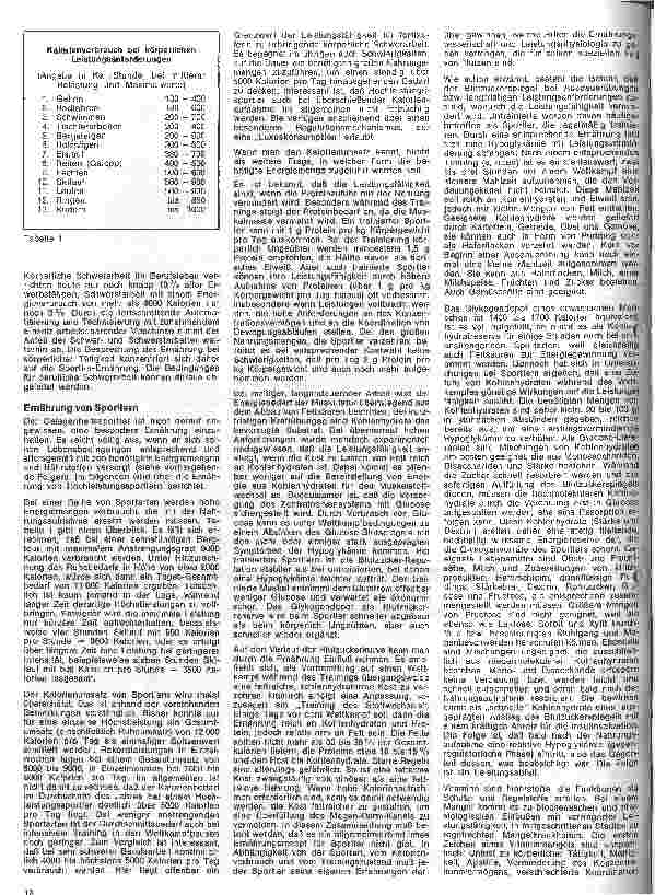 Vorschauseite 2: Grundzüge der Ernährung des gesunden Menschen 49. Folge: Ernährung bei anstrengender Körpertätigkeit,