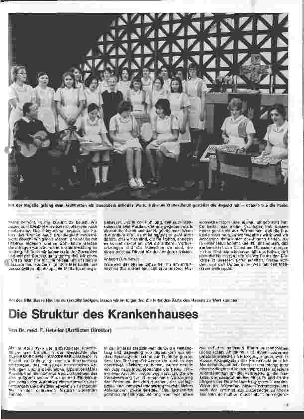 Vorschauseite 1: Das Kurhessische Diakoniehaus in Kassel Die Struktur des Krankenhauses