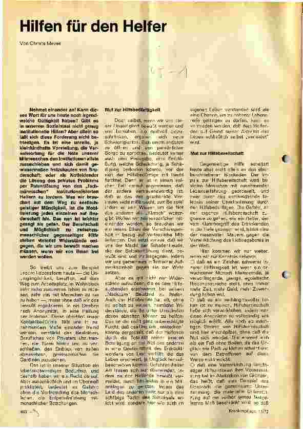 Vorschauseite 1: Hilfen für den Helfer