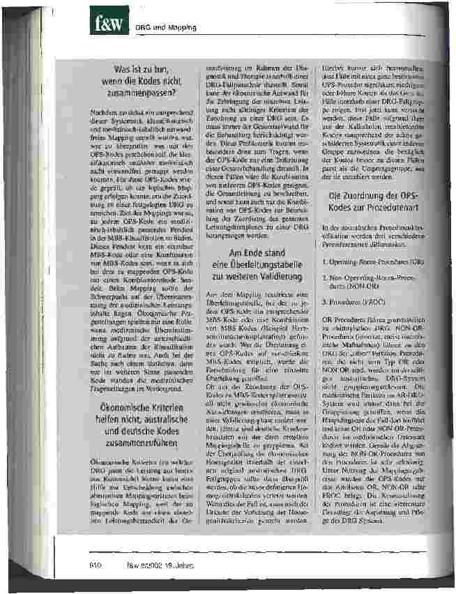 Vorschauseite 3: Die Uni Münster stellt ihre Mappingtabelle ins Internet Die Arbeit mit der Tabelle soll Durchschaubarkeit schaffen und helfen, Fehler aufzuspüren